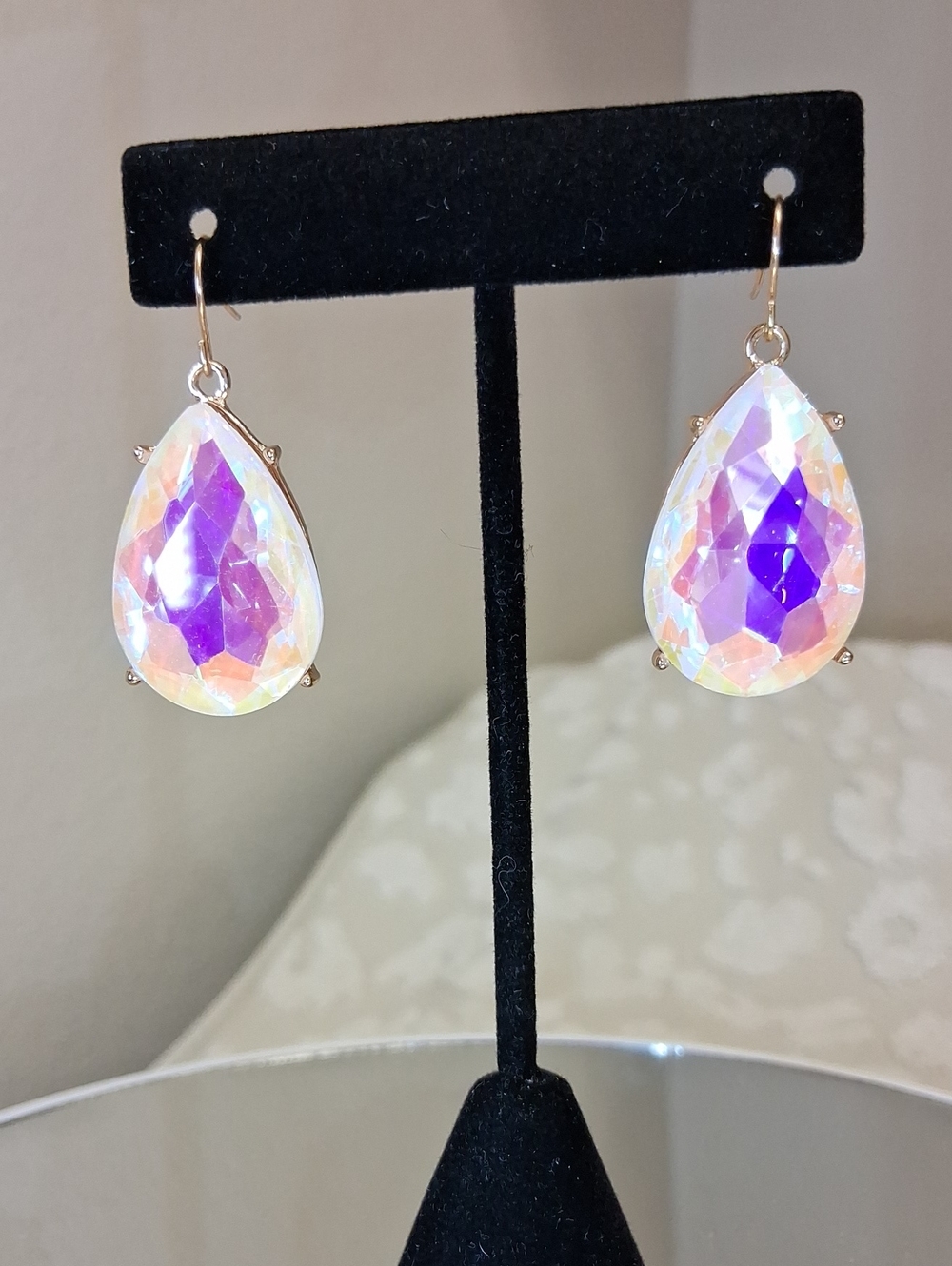 Iridescent Tear Drop Earrings